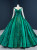 Romance Green Sequins Long Sleeve Prom Dress