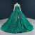 Romance Green Sequins Long Sleeve Prom Dress