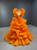 Orange Ball Gown Tiers Formal Prom Dress