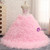 Pink Organza Beading Sweetheart Quinceanera Dress
