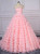 Pink Ball Gown Appliques Strapless Quinceanera Dress