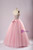Pink Tulle Strapless Crystal Quinceanera Dress