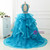 Blue Organza Backless Two Piece Sweet 16 Dress
