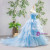 Light Blue Strapless Pleats Prom Dress