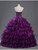 Purple Organza Sweetheart Beading Crystal Quinceanera Dress