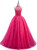 Fuchsia Tulle Backless Beading Crystal Quinceanera Dress