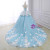 Light Blue Tulle Lace White 3D Appliques Quinceanera Dress