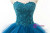 Blue Tulle Ball Gown Beading Strapless Sweet 16 Dress