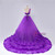 Purple Tulle One Shoulder Pleats Beading Dress