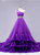 Purple Tulle One Shoulder Pleats Beading Dress