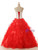 Red Ball Gown Organza Sweetheart Beading Quinceanera Dress