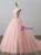 Pink Tulle Appliques Beading Backless Sweet 16 Dress