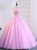Pink Tulle Strapless Appliques Beading Quinceanera Dress
