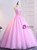 Pink Tulle Strapless Appliques Beading Quinceanera Dress