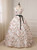 White Ball Gown Tulle 3D Flower Quinceanera Dress