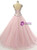 Pink Tulle Straps Crystal Quinceanera Dress