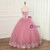 Pink Tulle Sweetheart Appliques Beading Quinceanera Dress