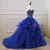 Royal Blue Tulle Sweetheart Crystal Quinceanera Dress