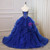 Royal Blue Tulle Sweetheart Crystal Quinceanera Dress