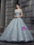 Fashion Silver Gray Sequins Strapless Prom Dress