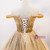 Gold Ball Gown Tulle Pleats Sequins Quinceanera Dress