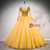 Gold Tulle Sequins Long Sleeve Quinceanera Dress