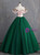 Green Tulle Appliques Off the Shoulder Quinceanera Dress