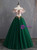 Green Tulle Appliques Off the Shoulder Quinceanera Dress