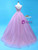 Purple Tulle V-neck Appliques Quinceanera Dress