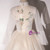Champagne Tulle Long Sleeve Appliques Quinceanera Dress