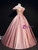 Pink Satin Appliques Beading Quinceanera Dress