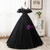 Formal Black Tulle Straps Quinceanera Dress