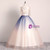 Pink Blue Tulle Embroidery Appliques Quinceanera Dress