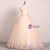 Champagne Pink Tulle Long Sleeve Quinceanera Dress