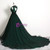 Dark Green Tulle V-neck Backless Quinceanera Dress