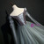 Gray Tulle Appliques Long Sleeve Quinceanera Dress