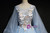 Blue Tulle 3D Appliques Quinceanera Dress