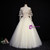Champagne Tulle Long Sleeve Colorful Appliques Quinceanera Dress