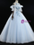 Light Blue Tulle Appliques Backless Quinceanera Dress