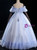 Blue Tulle Appliques Ball Gown Quinceanera Dress