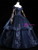 Navy Blue Tulle Appliques Beading Quinceanera Dress