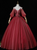 Burgundy Tulle Spagehtti Straps Beading Quinceanera Dresses