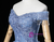 Blue Tulle Appliques Off the Shoulder Quinceanera Dress