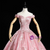 Pink Tulle Sequins Off the Shoulder Quinceanera Dress