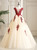Chamapgne Tulle Appliques Crystal Quinceanera Dress
