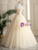 Champagne Tulle Of the Shoulder Quinceanera Dress