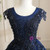 Navy Blur Tulle Appliques Beading Quinceanera Dress