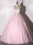 Ball Gown V-neck Tulle Appliques Quinceanera Dress