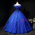 Royal Blue Tulle Appliques Beading Quinceanera Dress