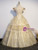 Graceful Gold Tulle Sequins Off the Shoulder Quinceanera Dress